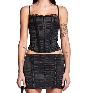 IAMGIA NEW WITH TAGS BLACK LALITA CORSET TOP SIZE LARGE
